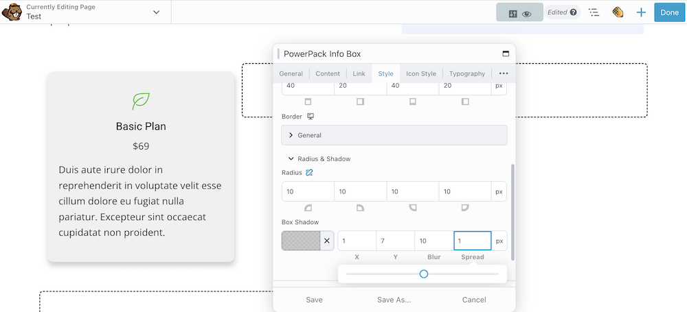 11 Adding Other Styling Options To The Info Box Via The Style Tab In Beaver Builder