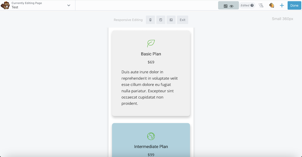 16 Info Boxes Seen In Beaver Builder's Mobile Device Size Mode