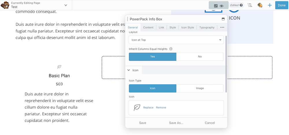 7 Adding Icons To Info Box Modules Using The General Tab In Beaver Builder